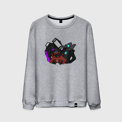 Свитшот хлопковый мужской Камерамен ТВ мен м Спикермен, цвет: меланж