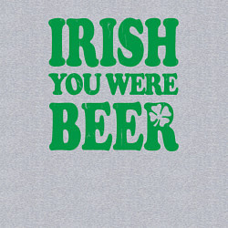 Свитшот хлопковый мужской Irish you were beer, цвет: меланж — фото 2