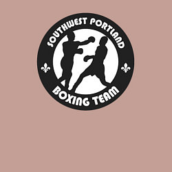 Свитшот хлопковый мужской Portland boxing team, цвет: пыльно-розовый — фото 2