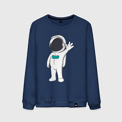 Свитшот хлопковый мужской Привет от космонавта, цвет: тёмно-синий