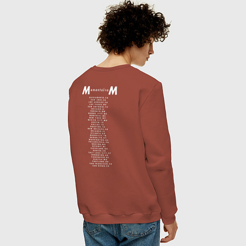 Мужской свитшот Depeche Mode - Memento mori tour merch / Кирпичный – фото 4