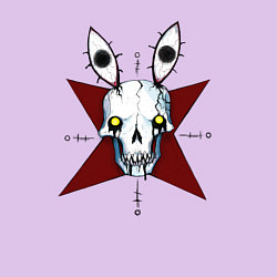 Свитшот хлопковый мужской Хтонический кролик, цвет: лаванда — фото 2