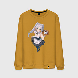 Свитшот хлопковый мужской Фрирен горничная, цвет: горчичный