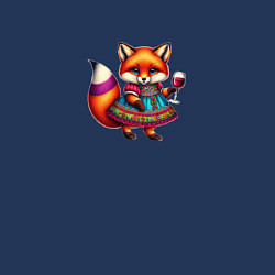 Свитшот хлопковый мужской Лисичка с винишком, цвет: тёмно-синий — фото 2