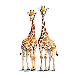 Свитшот хлопковый мужской Друзья-жирафы, цвет: белый — фото 2