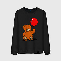 Мужской свитшот Плюшевый медведь с воздушным шариком