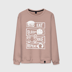 Мужской свитшот Еда сон туризм