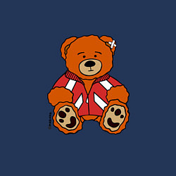 Свитшот хлопковый мужской Медведь Марат в спортивном костюме, цвет: тёмно-синий — фото 2