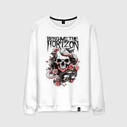 Мужской свитшот Bring Me the Horizon - A skull with roses
