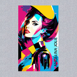 Свитшот хлопковый мужской Angelina Jolie - pop art, цвет: меланж — фото 2