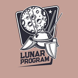 Свитшот хлопковый мужской Лунная программа, цвет: пыльно-розовый — фото 2