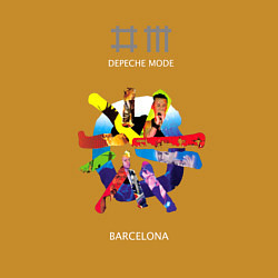 Свитшот хлопковый мужской Depeche Mode - Barcelona, цвет: горчичный — фото 2