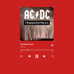 Свитшот хлопковый мужской Thunderstruck - AC DC, цвет: красный — фото 2