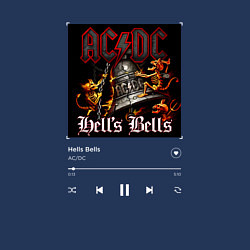 Свитшот хлопковый мужской Hells bells - AC DC, цвет: тёмно-синий — фото 2