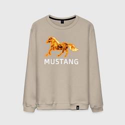 Свитшот хлопковый мужской Mustang firely art, цвет: миндальный