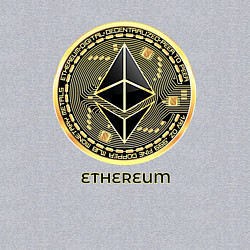 Свитшот хлопковый мужской Ethereum крипта монета, цвет: меланж — фото 2