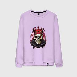 Свитшот хлопковый мужской Король всегда король, цвет: лаванда