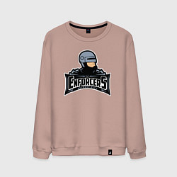 Свитшот хлопковый мужской Силовики из Детроита, цвет: пыльно-розовый