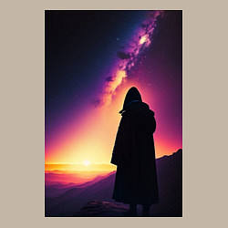 Свитшот хлопковый мужской Млечный путь и путник, цвет: миндальный — фото 2