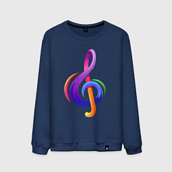 Мужской свитшот Скрипичный ключ в цвете