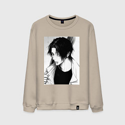 Свитшот хлопковый мужской Красивый Юта - Магическая битва, цвет: миндальный