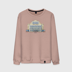 Свитшот хлопковый мужской Дворец культуры, цвет: пыльно-розовый