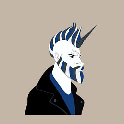 Свитшот хлопковый мужской Брутальный единорог хипстер, цвет: миндальный — фото 2