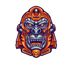 Свитшот хлопковый мужской Робот обезьяна, цвет: белый — фото 2