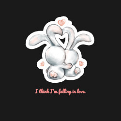 Свитшот хлопковый мужской Мне кажется, я влюбился, цвет: черный — фото 2