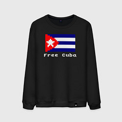 Свитшот хлопковый мужской Free Cuba, цвет: черный