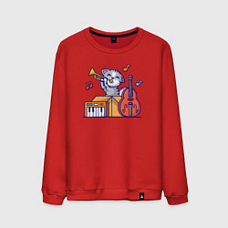 Мужской свитшот Джазовый котик