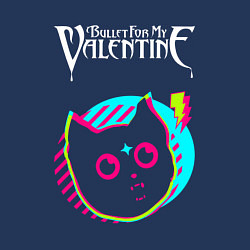 Свитшот хлопковый мужской Bullet For My Valentine rock star cat, цвет: тёмно-синий — фото 2