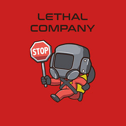 Свитшот хлопковый мужской Lethal company: Stop Please, цвет: красный — фото 2