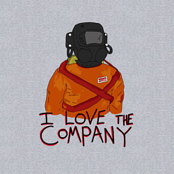 Свитшот хлопковый мужской Lethal Company: I Love the Company, цвет: меланж — фото 2