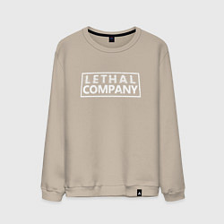 Свитшот хлопковый мужской Lethal company logo, цвет: миндальный