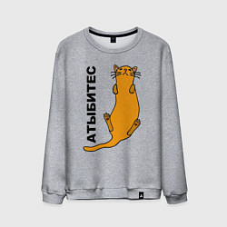 Свитшот хлопковый мужской Атыбитес, цвет: меланж