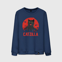 Свитшот хлопковый мужской Catzilla, цвет: тёмно-синий