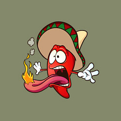 Свитшот хлопковый мужской Горячий мексиканский перец, цвет: авокадо — фото 2