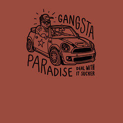Свитшот хлопковый мужской Gangsta paradise, цвет: кирпичный — фото 2