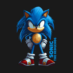 Свитшот хлопковый мужской Sonic - poster style, цвет: черный — фото 2