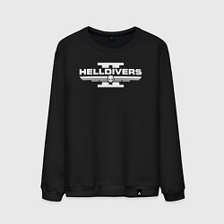 Свитшот хлопковый мужской Helldivers 2: Logo, цвет: черный