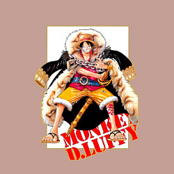 Свитшот хлопковый мужской Луффи из аниме и манги One Piece, цвет: пыльно-розовый — фото 2