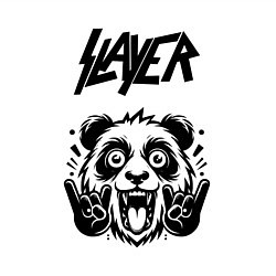 Свитшот хлопковый мужской Slayer - rock panda, цвет: белый — фото 2