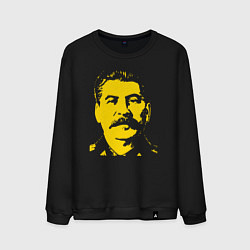 Свитшот хлопковый мужской Yellow Stalin, цвет: черный