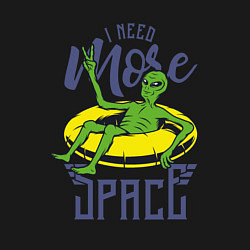 Свитшот хлопковый мужской Пришелец мне нужно больше пространства, цвет: черный — фото 2