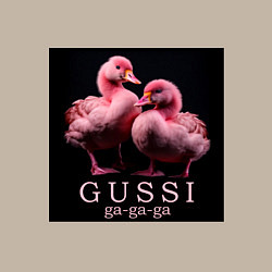 Свитшот хлопковый мужской Розовые маленькие гуси: gussi ga-ga-ga, цвет: миндальный — фото 2