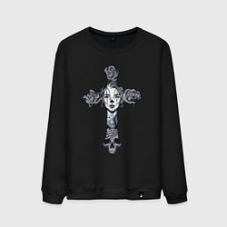 Свитшот хлопковый мужской Woman cross, цвет: черный