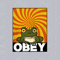 Свитшот хлопковый мужской Гипножаба по мотивам Футурама на оранжевом фоне, цвет: меланж — фото 2