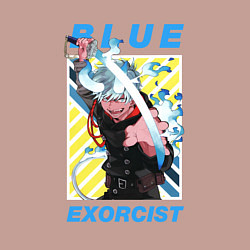Свитшот хлопковый мужской Рин - Синий экзорцист, цвет: пыльно-розовый — фото 2