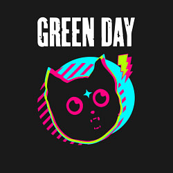 Свитшот хлопковый мужской Green Day rock star cat, цвет: черный — фото 2